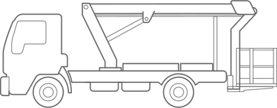 Zeichnung einer LKW Arbeitsbühne